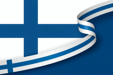 Finland's flag beautifully displayed, national pride elegantly presented for patriotic celebrations, design, and promotional materials