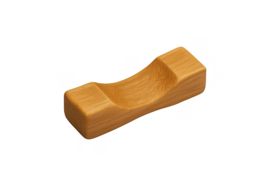 Wooden chopstick rest providing tableware support