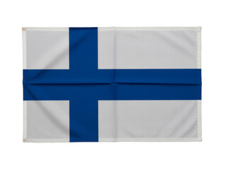 Obraz premium Finland flag waving, a symbol of Nordic pride and national identity, ideal for global events and patriotic designs