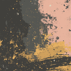 Grunge textured wall surface showing peeling paint and cracks. Vector grunge texture background or wallpaper