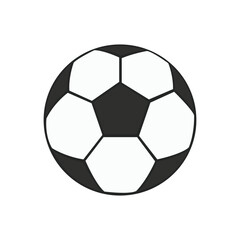 Football ball, soccer ball isolated on white, vector illustration