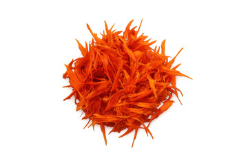 Naklejka premium Safflower threads creating natural orange dye and spice