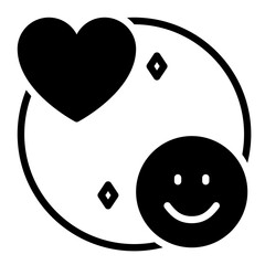 Emotions icon, glyph icon style