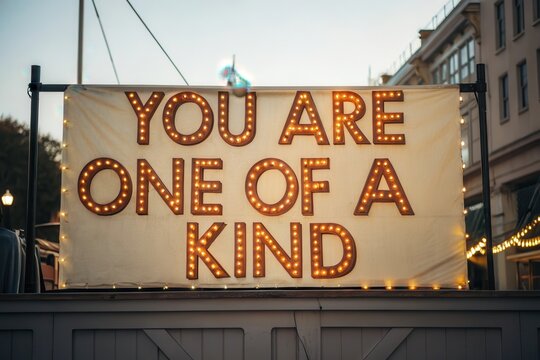 A banner that states You Are One Of A Kind