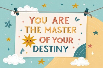 Inspiring text encouraging you to control your destiny
