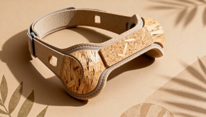 Medium shot of biobased 3Dprinted joint braces emphasizing sustainable materials and ecofriendly custom orthopedic solutions.