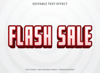 flash sale text effect 3d style business brand and logo design