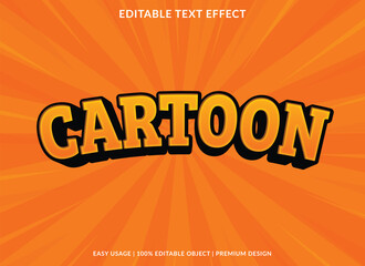 cartoon text effect 3d style business brand and logo design