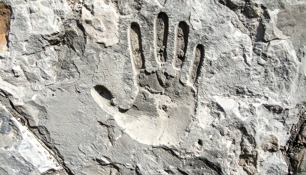 Modern handprint design carved into stone for transparency and fairness concept