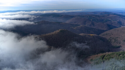 Inselsberg im Nebel. 