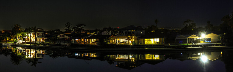 Panorama of Delf Island viewed from West Lakes Shore