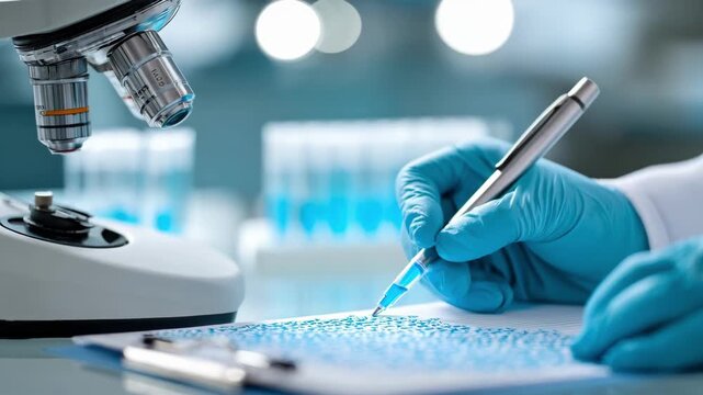Closeup of a scientist analyzing advanced aluminum alloy samples in a modern laboratory focusing on the metals texture and lightweight properties.