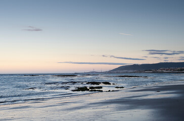 Obraz premium Sandy beach twilight dusk Portugal