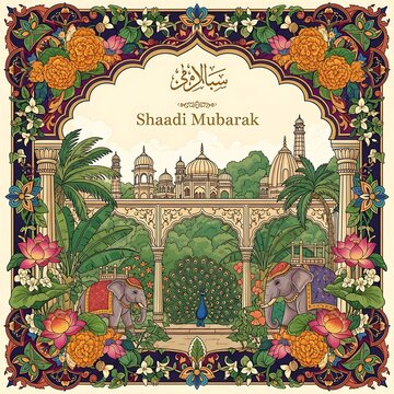 Shaadi Mubarak - A Celebration of Love and Tradition in a Majestic Indian Setting.