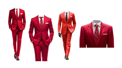 vector red suit set