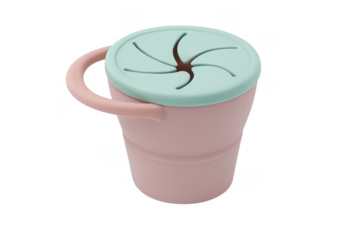 Silicone snack cup for toddlers preventing spills