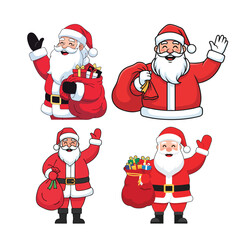 Santa claus christmas holiday season festive celebration joy on white background