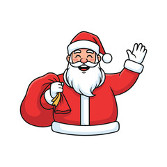 Santa claus christmas holiday season winter festive happy joy on white background