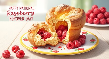 Celebrate National Raspberry Popover Day with Delicious Treats.