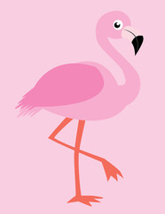 A vector art of a flamingo. 