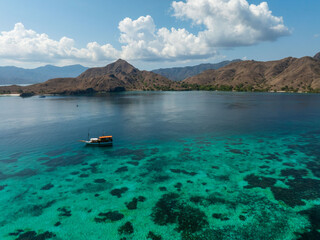 padar island daylight aerial view