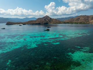 padar island daylight aerial view