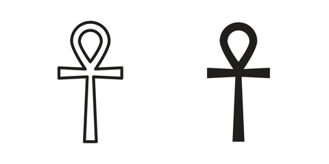 Ankh icon. Vector linear icons. simple flat icons