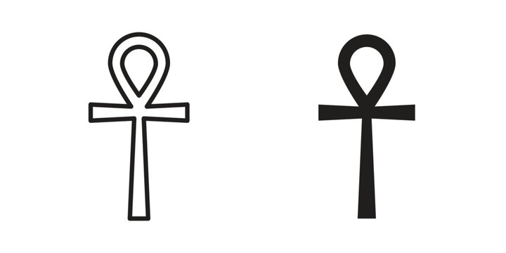 Ankh icon. Vector linear icons. simple flat icons
