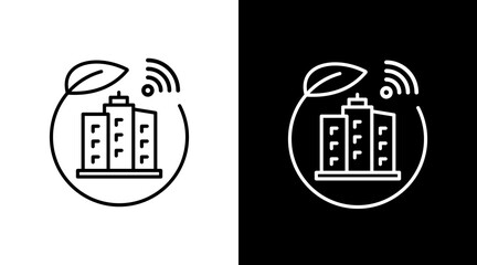 Sustainable Governance  White Icon Set Design