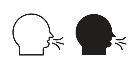 Breath icon. Vector linear icons. simple flat icons