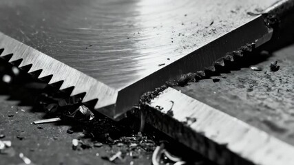 Medium shot showcasing an abrasionresistant blade surface enduring rigorous friction emphasizing durability and longlasting sharpness for heavyduty use.