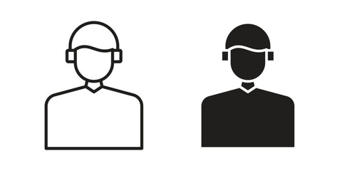 Callcenter icon. Vector linear icons. simple flat icons