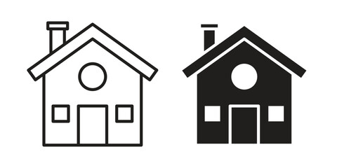 Chalet icon. Vector linear icons. simple flat icons