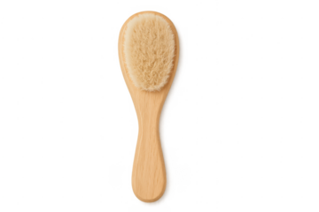 Baby brush having soft boar bristles for gentle hair care
