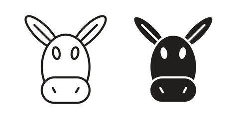 Donkey icon. Vector linear icons. simple flat icons