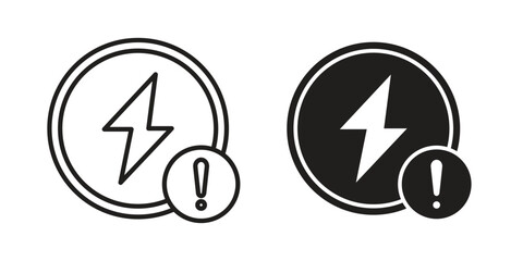 Electric Problem icon. Vector linear icons. simple flat icons