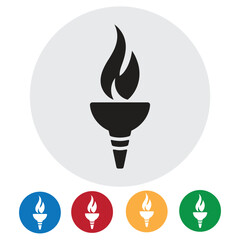Iconic torch symbol representing victory, achievement, and inspiration, a timeless emblem of pursuit and success available for diverse applications.