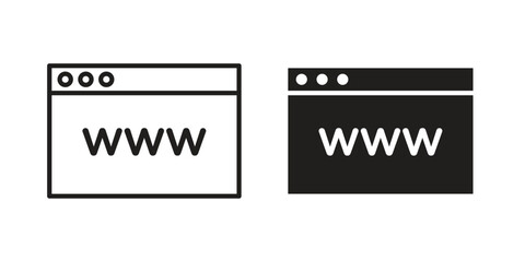 Domain icon. Vector linear icons. simple flat icons