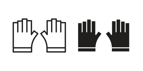 Fitness Gloves icon. Vector linear icons. simple flat icons