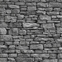 Obraz premium Gray stone wall, close-up