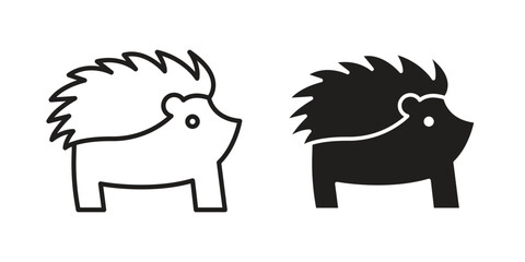 Hedgehog icon. Vector linear icons. simple flat icons