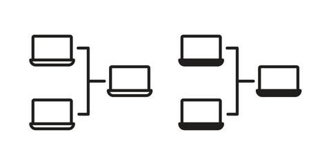 Local network icon. Vector linear icons. simple flat icons