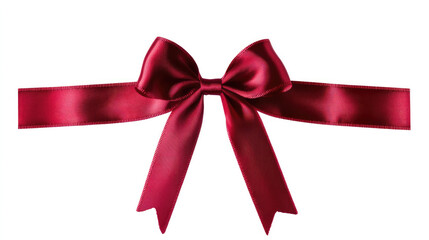 Red Ribbon Bow Isolated