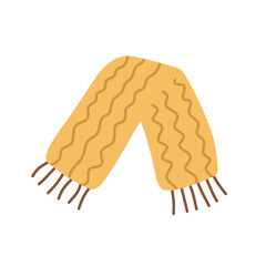 Winter Scarf for Cold Season and Cozy Christmas Illustration