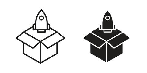 Product release icon. Vector linear icons. simple flat icons