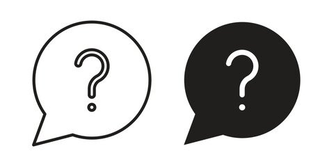 Question icon. Vector linear icons. simple flat icons