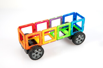 Stage 3 Attaching Wheels to Educational Magnetic Camper Toy