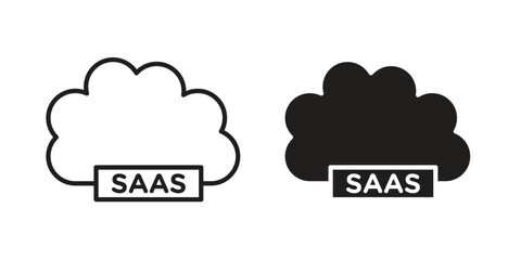 SaaS icon. Vector linear icons. simple flat icons