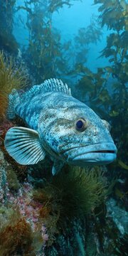Lingcod Encounters: Underwater Diving Adventure at Monastery Reef, California