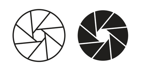 Shutter icon. Vector linear icons. simple flat icons